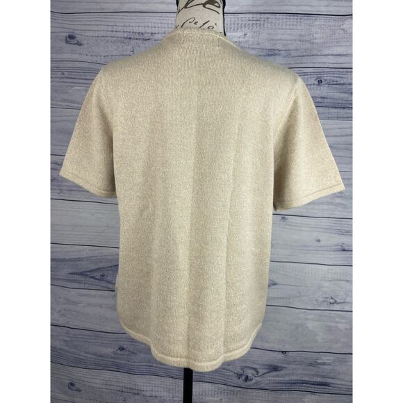 Alfred Dunner Embroidered Sweater Women PM Short Sleeve Crew Neck Floral Grandma - Picture 3 of 11